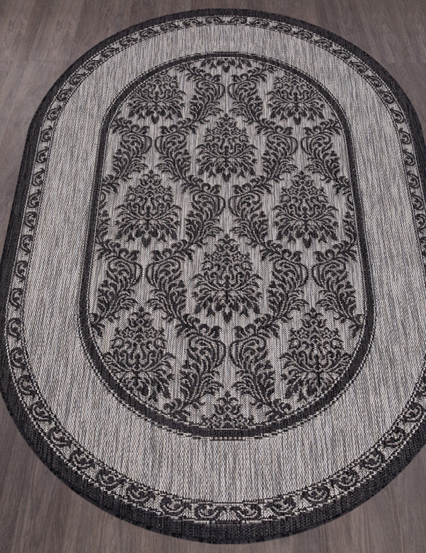 Ковер S001 - GRAY-BLACK - Овал