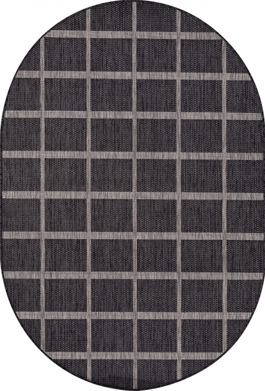 Ковер S004 - BLACK-GRAY - Овал