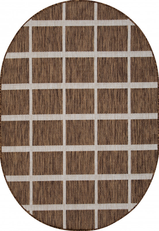 Ковер S004 - BROWN-CREAM - Овал