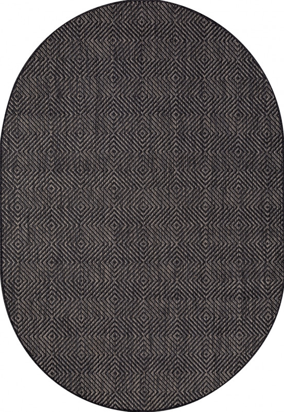 Ковер S006 - D.GRAY-BLACK - Овал