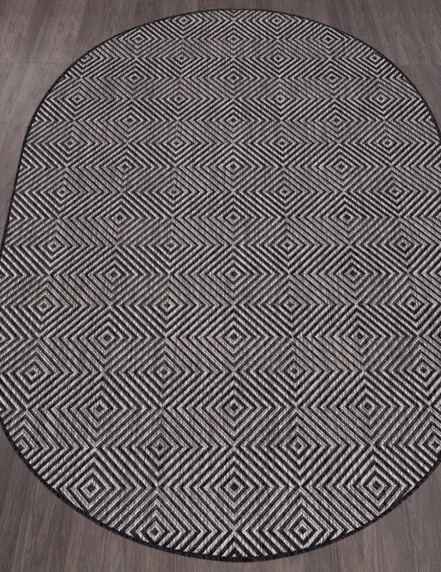 Ковер S006 - GRAY-BLACK - Овал