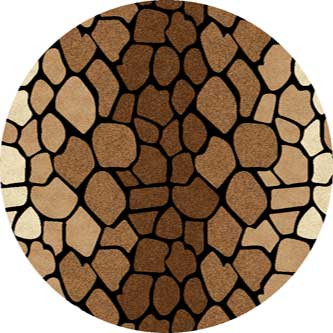 Ковер d046 - BROWN - Круг