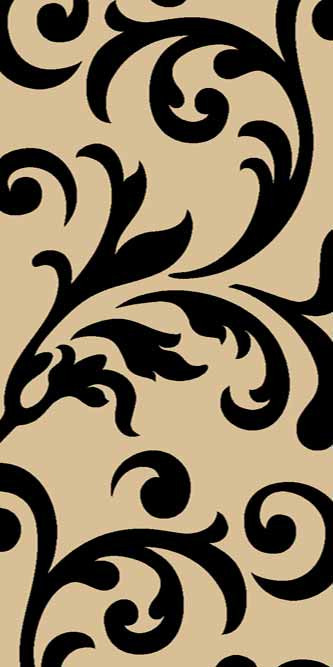Ковер d129 - BEIGE-BLACK - Дорожка