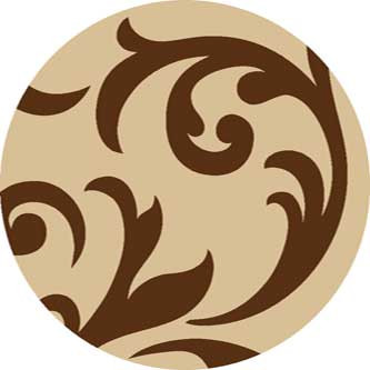 Ковер d129 - BEIGE-BROWN - Круг