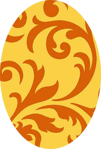 Ковер D129 - YELLOW-ORANGE - Овал