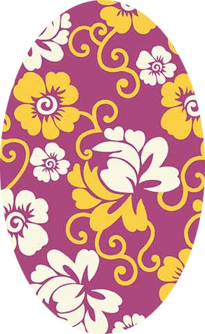 Ковер V142 - PINK-YELLOW - Овал