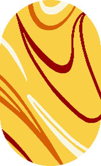 Ковер v804 - YELLOW-ORANGE - Овал