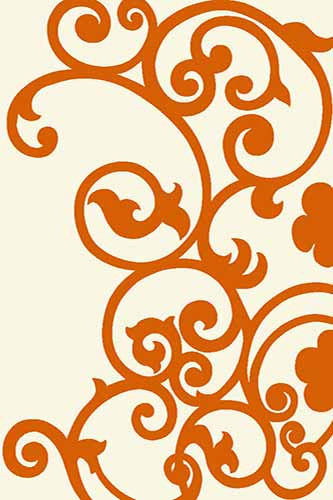 Ковер V805 - CREAM-ORANGE - Прямоугольник