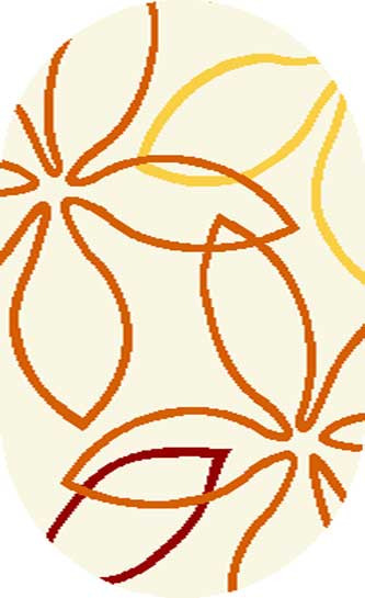 Ковер v806 - CREAM-ORANGE - Овал