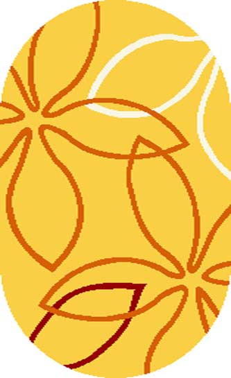 Ковер v806 - YELLOW-ORANGE - Овал