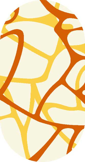 Ковер v808 - CREAM-ORANGE - Овал