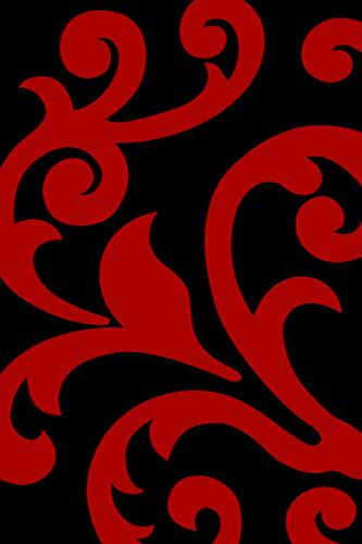 Ковер v809 - BLACK-RED - Прямоугольник