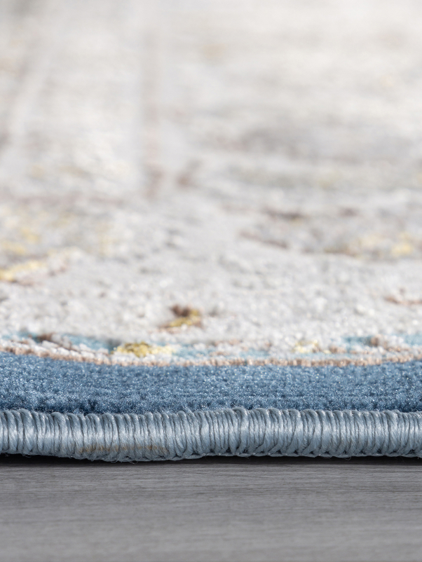 Ковер A050B - D.BLUE SHIRINK / CREAM - Прямоугольник