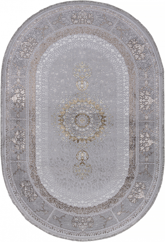 Ковер A053B - LIGHT GREY SHRINK / LIGHT GREY SHRINK - Овал