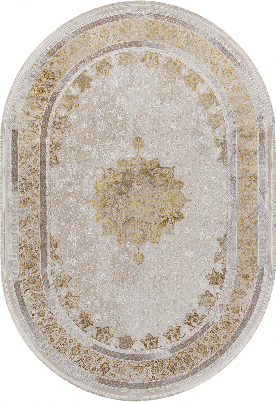 Ковер A064A - CREAM / GOLD FDY - Овал