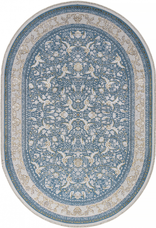 Ковер M101B - BLUE / BLUE - Овал