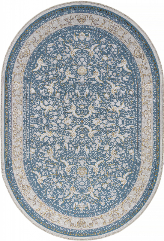 Ковер M101B - BLUE SHIRINK / BLUE SHIRINK - Овал
