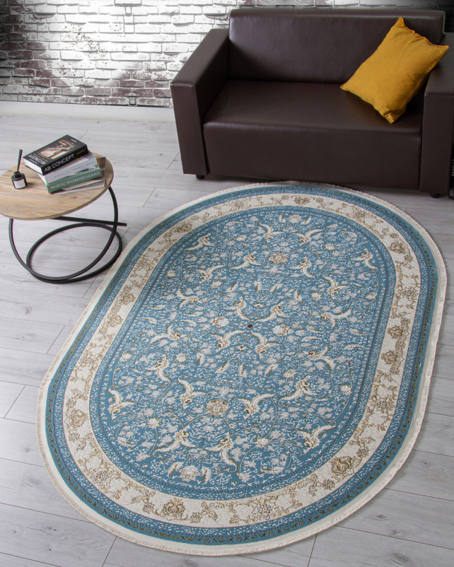 Ковер M101B - BLUE SHIRINK / BLUE SHIRINK - Овал