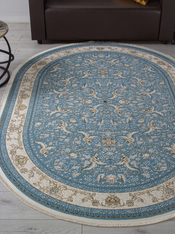 Ковер M101B - BLUE SHIRINK / BLUE SHIRINK - Овал