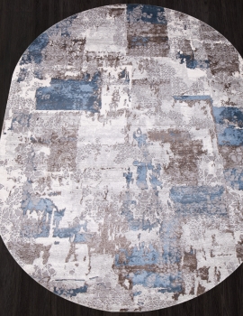 Ковер 03857A - BLUE / BLUE - Овал - коллекция ARMINA