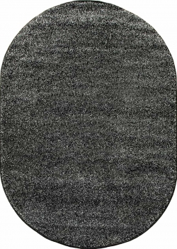 Ковер t600 - GRAY-BLACK - Овал - коллекция PLATINUM