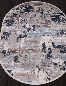 Ковер 7431A - L.BLUE / CREAM - Овал - коллекция RODOS